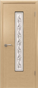 Межкомнатная дверь Рондо, 800*2000, Светлый дуб, ВФД, (стекло белое матированное)