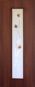 Межкомнатная дверь Ветка, 800*2000, Итальянский орех, Albero, (стекло матовое ромб)