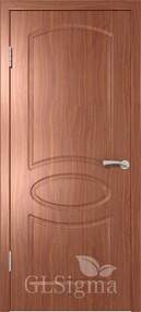 Межкомнатная дверь GLSigma 101, 900*2000, Итальянский орех, ВФД (глухая)
