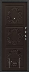 Стальная дверь, Z-4, серебро-венге шелк, 960*2050 (Пр), в комплекте с замком, Зевс