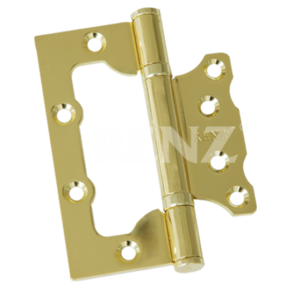 Петля без врезки, 100*75*2,5 2BB, латунь матовая, RENZ, FH SB