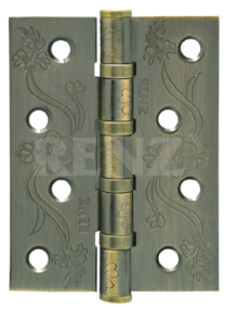Петля, DECOR FL 100*75*2,5 4BB, бронза античная матовая, RENZ, MAB