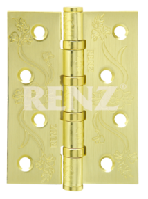 Петля, DECOR FL 100*75*2,5 4BB, матовое золото, RENZ, SG