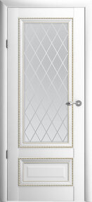 Межкомнатная дверь Версаль-1, 800*2000, Белый, Albero, (стекло матовое ромб)