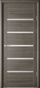 Межкомнатная дверь Вена, 800*2000, Кедр серый, Albero, (стекло матовое)