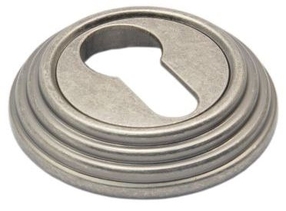 Накладка на цилиндр круглая, SC V001 , состаренное серебро, ADDEN BAU, AGED SILVER