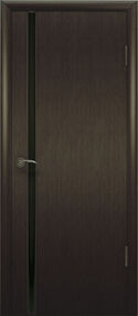 Межкомнатная дверь Рондо-Триплекс, 900*2000, Венге, ВФД, (стекло черное)