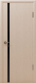 Межкомнатная дверь Рондо-Триплекс, 900*2000, Беленый дуб, ВФД, (стекло черное)