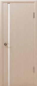 Межкомнатная дверь Рондо-Триплекс, 900*2000, Беленый дуб, ВФД, (стекло белый триплекс)