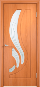 Межкомнатная дверь Лотос (Лиана) ДО, 900*2000, Миланский орех, Лигаро, (стекло матовое ромб)