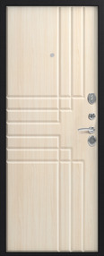 Стальная дверь, Z-2, черный шелк-шелк клен, 860*2050 (Л), new, в комплекте с замком, Зевс