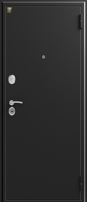 Стальная дверь, Z-2, черный шелк-шелк клен, 860*2050 (Пр), new, в комплекте с замком, Зевс