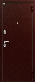Стальная дверь, Z-4, медь-миланский орех, 860*2050 (Л), new, в комплекте с замком, Зевс
