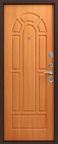 Стальная дверь, Z-4, медь-миланский орех, 860*2050 (Л), new, в комплекте с замком, Зевс