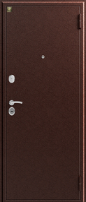 Стальная дверь, Z-4, медь-миланский орех, 860*2050 (Пр), new, в комплекте с замком, Зевс
