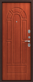 Стальная дверь, Z-4, медь-итальянский орех, 960*2050 (Пр), new, в комплекте с замком, Зевс