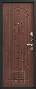 Стальная дверь, Z-6, медь-орех, 860*2050 (Пр), new, в комплекте с замком, Зевс