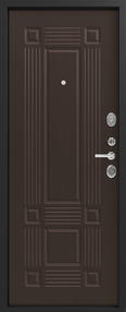 Стальная дверь, Z-5 Италия, черный шелк-венге шелк, 960*2050 (Л), new, в комплекте с замком, Зевс