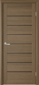 Межкомнатная дверь Тренд Т-1, 900*2000, Тик, Albero, (стекло черное)