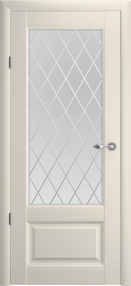 Межкомнатная дверь Эрмитаж-1, 900*2200, Ваниль, Albero, (стекло матовое ромб)