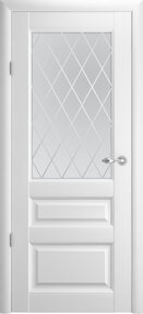 Межкомнатная дверь Эрмитаж-2, 900*2200, Белый, Albero, (стекло матовое ромб)