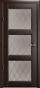 Межкомнатная дверь Эрмитаж-2, 900*2200, Орех, Albero, (стекло матовое ромб)