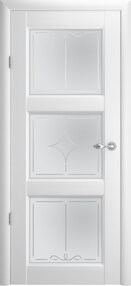 Межкомнатная дверь Эрмитаж-3, 700*2300, Белый, Albero, (стекло матовое галерея)