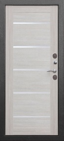 Входная дверь ISOTERMA 11см, серебро-лиственница беж, 860*2050 (Л), царга, в комплекте с замком, Ferroni