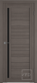 Межкомнатная дверь GLAtum X9, 800*2000 Правая, Серый дуб, ВФД, (стекло ультра черное)