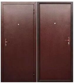 Стальная дверь, Прораб 4,5см, медь-медь, 860*2050 (Пр), в комплекте с замком, Ferroni