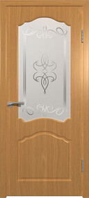 Межкомнатная дверь GLSigma 32 (Лидия), 600*2000, Миланский орех, ВФД, (Стекло белое художественное)