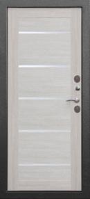 Входная дверь ISOTERMA 11см, серебро-лиственница беж, 860*2050 (Л), в комплекте с замком