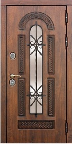 Входная дверь VITRA 13см, винорит патина-грецкий орех, 860*2050 (Л), в комплекте с замком