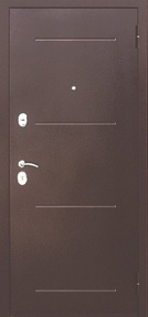 Стальная дверь, Гарда 7,5, серебро-велюр белый софт, 860*2050 (Пр), в комплекте с замком, Ferroni