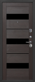 Стальная дверь, 7,5 Гарда МУАР Царга, муар-темный кипарис, 960*2050 (Пр), в комплекте с замком, Ferroni
