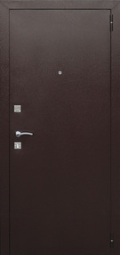Входная дверь Dominanta, медь-беленый дуб, 860*2050 (Л), в комплекте с замком
