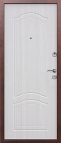 Входная дверь Dominanta, медь-беленый дуб, 860*2050 (Л), в комплекте с замком