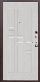 Стальная дверь, Гарда 8мм, медь-белый ясень, 860*2050 (Л), в комплекте с замком, Ferroni