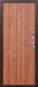 Стальная дверь, Гарда 8мм, медь-рустикальный дуб, 860*2050 (Пр), в комплекте с замком, Ferroni