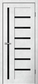 Межкомнатная дверь В4, 900*2000, Бетон светлый, ЗПК, (стекло черное)