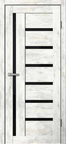 Межкомнатная дверь В4, 700*2000, Ель альпийская, ЗПК, (стекло черное)