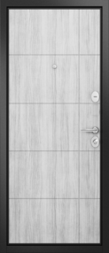 Стальная дверь, TRUST ECO/193, букле антрацит-орех пепельный, 860*2050 (Л), в комплекте с замком, Мастино (Бульдорс)