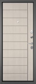 Стальная дверь, TRUST MASS 136, букле графит-ларче бьянко, 860*2050 (Л), в комплекте с замком, Мастино (Бульдорс)