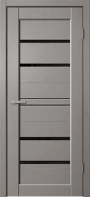 Межкомнатная дверь STATUS 02, 800*2000, Grey Soft, Сибирь Профиль, (стекло черное)