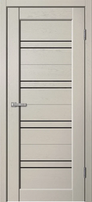 Межкомнатная дверь ST 01, 900*2000, капучино софт, Сибирь Профиль, (стекло черное)