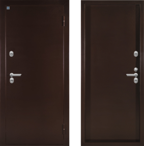 Стальная дверь, Термо-2, медь-медь, 960*2050 (Л), в комплекте с замком, Алмаз