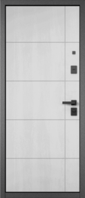 Стальная дверь, CITY PRIME 193, антрацит букле -дуб шале белый, 960*2050 (Л), в комплекте с замком, Мастино