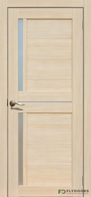 Межкомнатная дверь La Stella 202, 600*2000, Ясень латте, Сибирь Профиль, (стекло матовое)