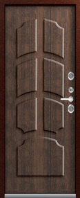 Стальная дверь, Эталон ТС-2, медь-дуб мэлвил, 960*2050 (Пр), терморазрыв, в комплекте с замком, Эталон