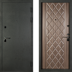 Стальная дверь, ЦИРКОН NEW, черный шелк-палисандр №144, 960*2050 (Л), в комплекте с замком, Алмаз